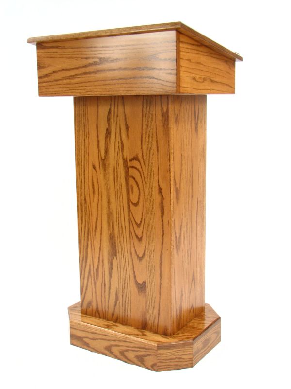 Senator Evolution Podium Solid Red Oak 44 inch PA
